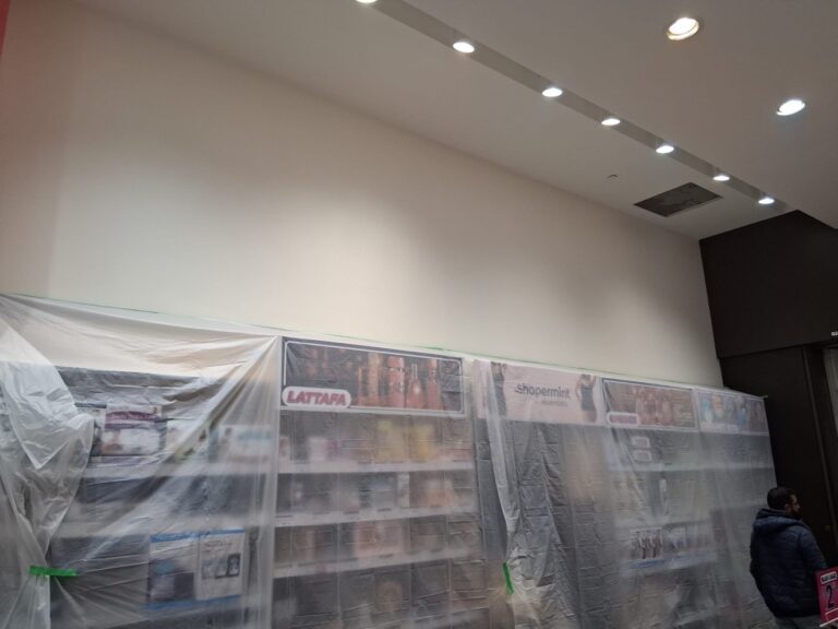 Commercial retail store painting by Renovo Painting Inc, Calgary
